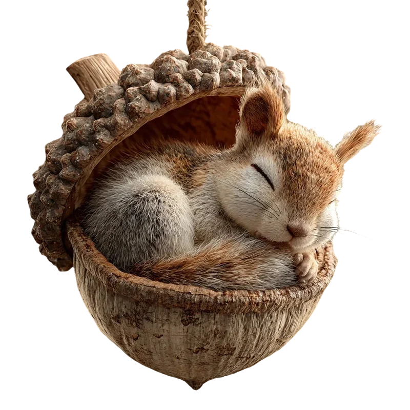 Acorn Animal Figurine | Sleeping Woodland & Gift-Ready | 6 Styles Available