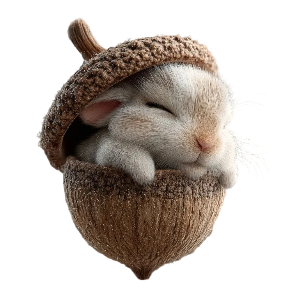 Acorn Animal Figurine | Sleeping Woodland & Gift-Ready | 6 Styles Available
