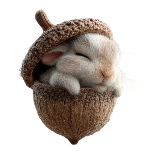 Acorn Animal Figurine | Sleeping Woodland & Gift-Ready | 6 Styles Available