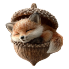 Acorn Animal Figurine | Sleeping Woodland & Gift-Ready | 6 Styles Available