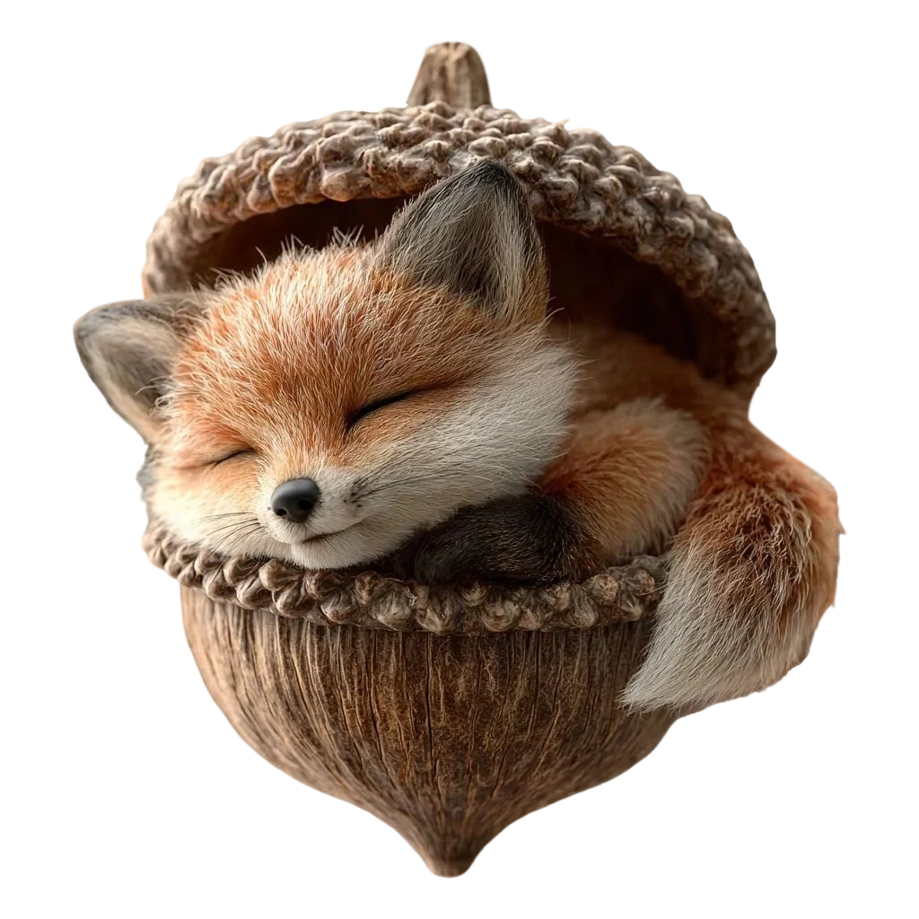 Acorn Animal Figurine | Sleeping Woodland & Gift-Ready | 6 Styles Available