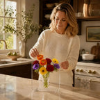 Acrylic Frame Vase | Gallery-Style & Clear Acrylic | 7.9 × 5.9 in