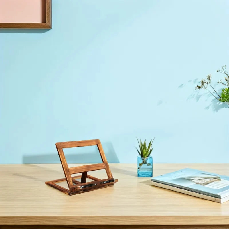 Book Stand | Adjustable Angles & Wood | Portable