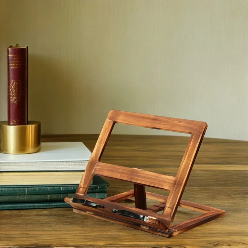 Book Stand | Adjustable Angles & Wood | Portable