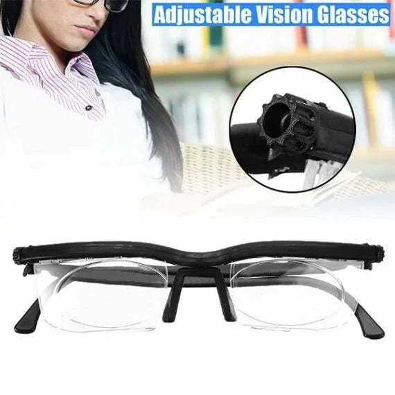 Adjustable-Focus Glasses | Manual Dial & Lightweight