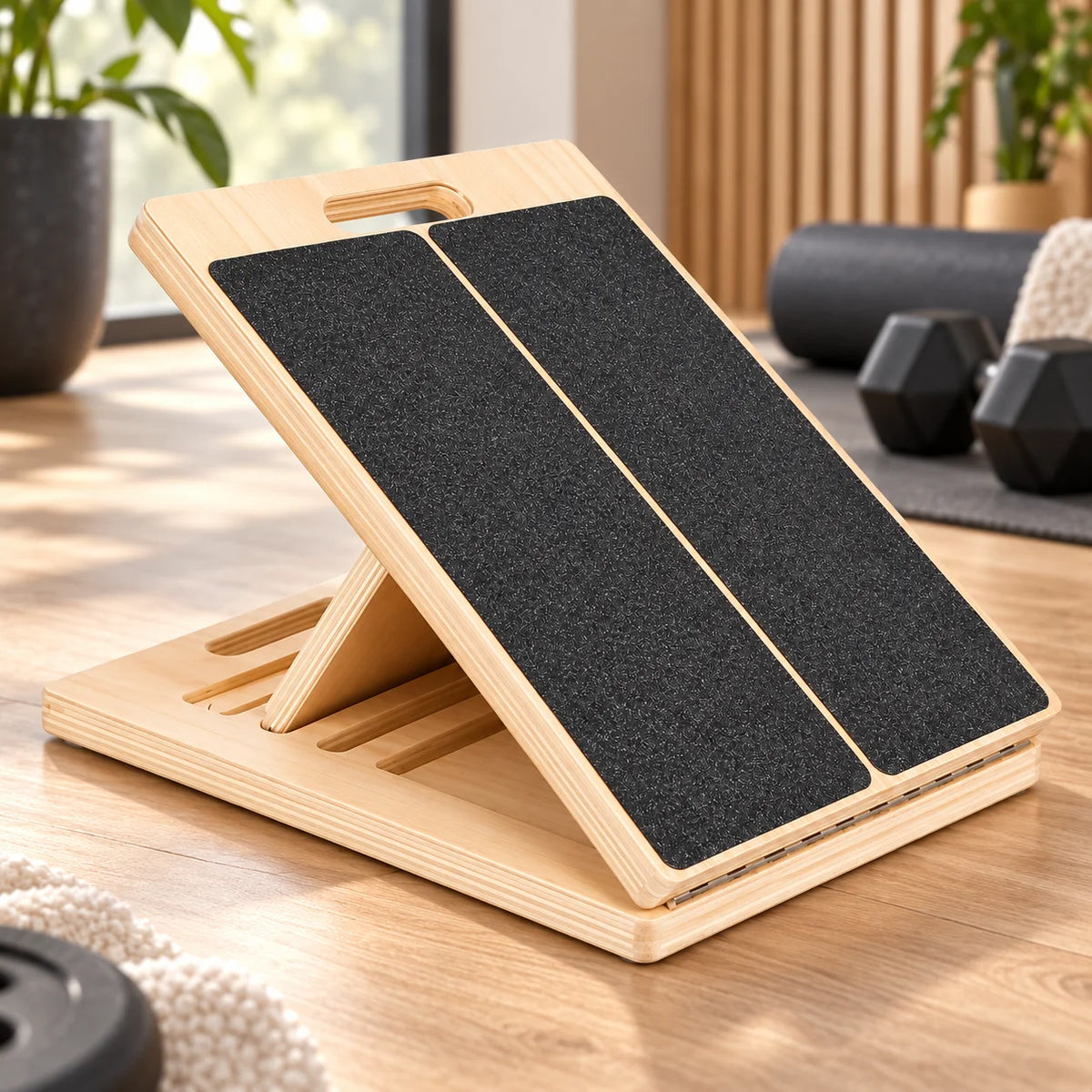 Adjustable Incline Board | Wooden 5-Position & Foldable