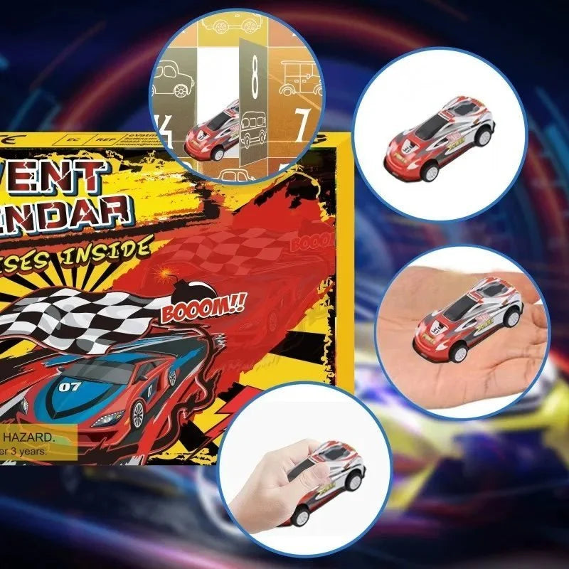 Advent Calendar | 24 Mini Race Cars | Christmas Countdown for Kids