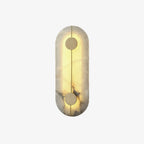 Wall Light | Rounded Alabaster Shade & Brass Frame | Integrated LED