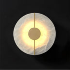 Wall Light | Rounded Alabaster Shade & Brass Frame | Integrated LED