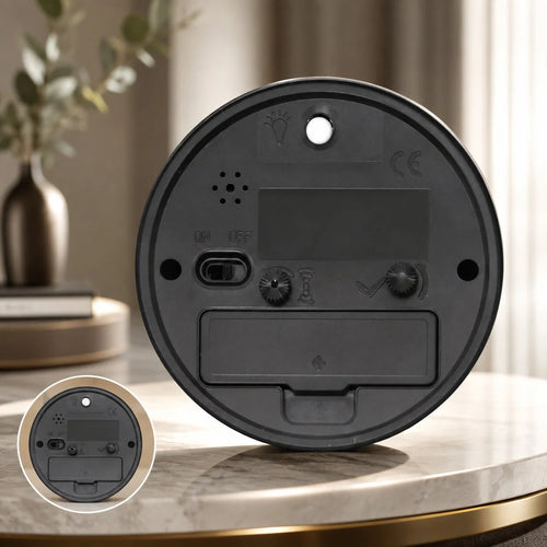 Alarm Clock | Beech Wood & Glass Silent Movement