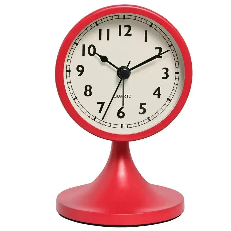 Alarm Clock | Silent Quartz & Metal Housing
