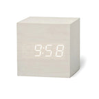 Alarm Clock | Wood Grain LED Time, Date & Temp