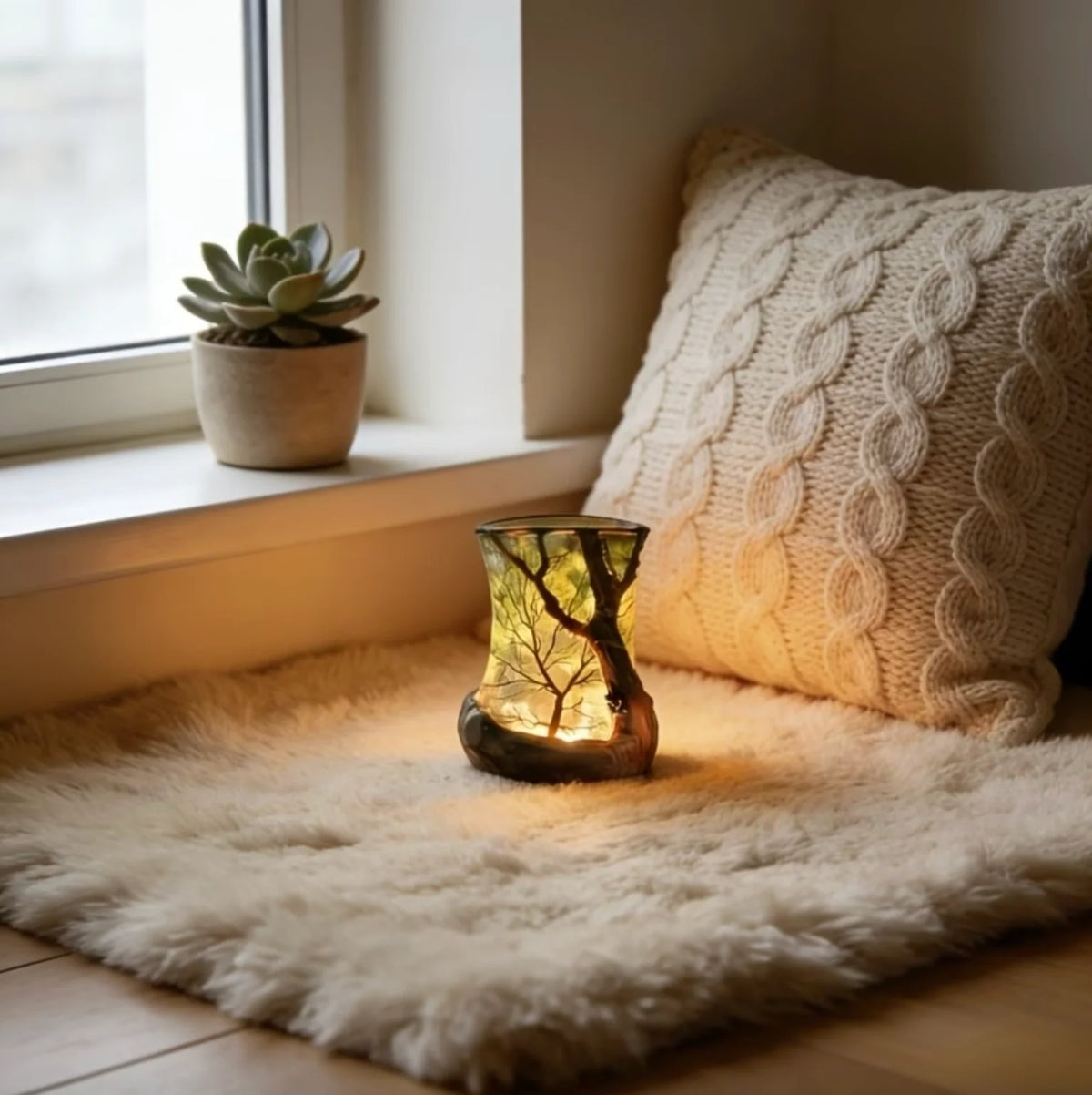 Ambient Lamp | Forest Shadow Projection & Warm LED
