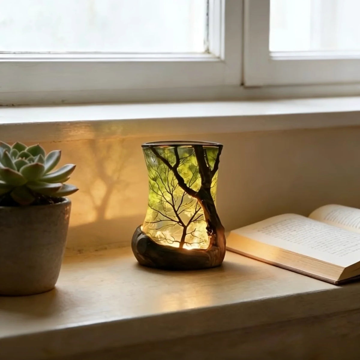 Ambient Lamp | Forest Shadow Projection & Warm LED