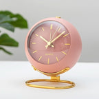 Analog Alarm Clock | Vintage Metal Housing | Silent Movement & Night Light