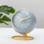 Analog Alarm Clock | Vintage Metal Housing | Silent Movement & Night Light