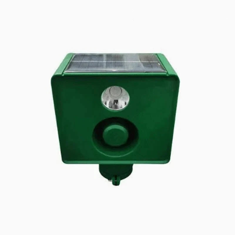 Animal Deterrent Light | Solar-Powered Flashing & Loud Alarm | 2-Spotlight Unit