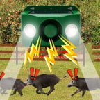 Animal Deterrent Light | Solar-Powered Flashing & Loud Alarm | 2-Spotlight Unit