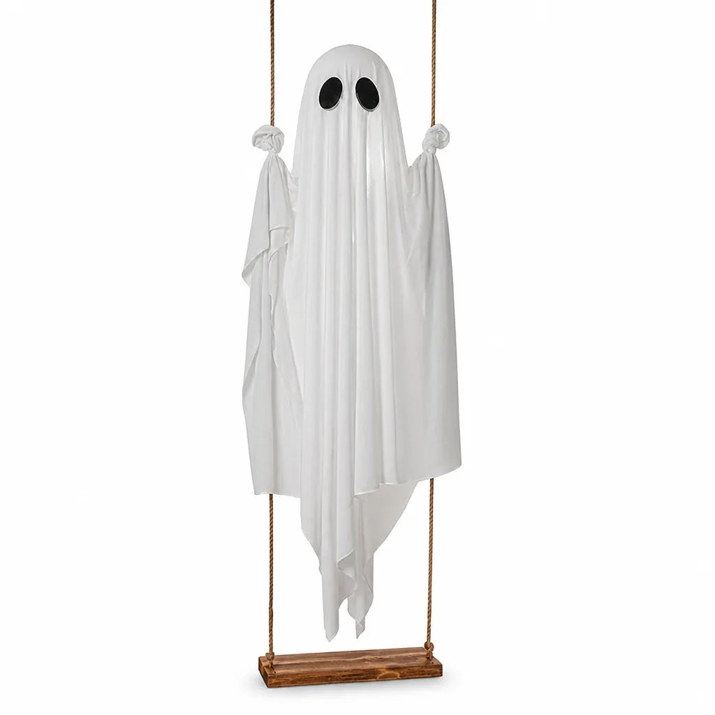 Animated Ghost Decoration | Remote-Controlled Dimmable Warm Light & Timer