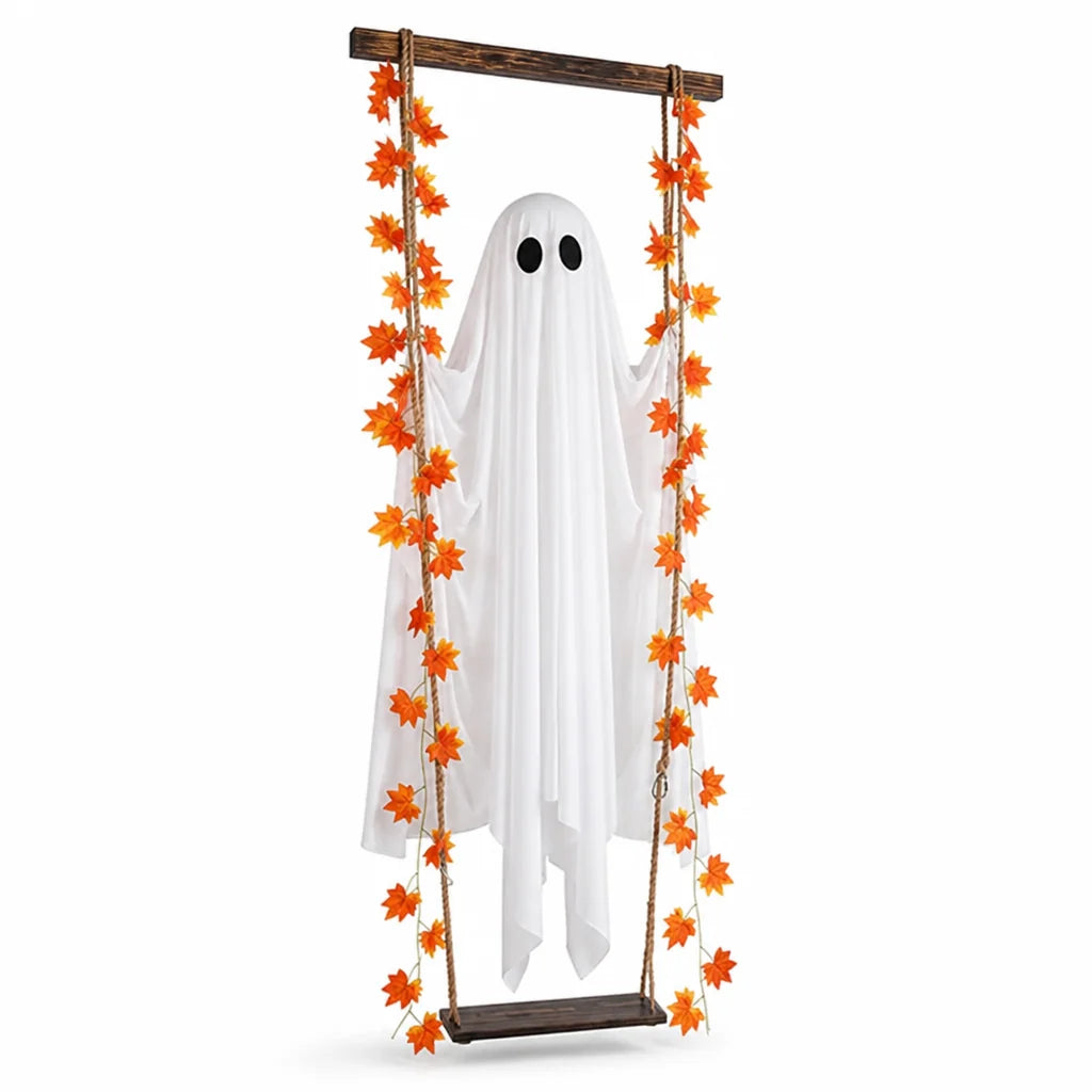 Animated Ghost Decoration | Remote-Controlled Dimmable Warm Light & Timer