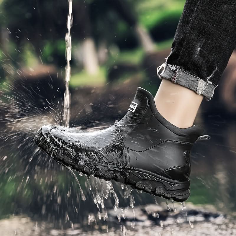 Ankle Boots | Water-Resistant & Non-Slip PVC | Cushioned Comfort