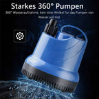 Aquarium Bottom Siphon Pump | Submersible Suction-Cup Mount