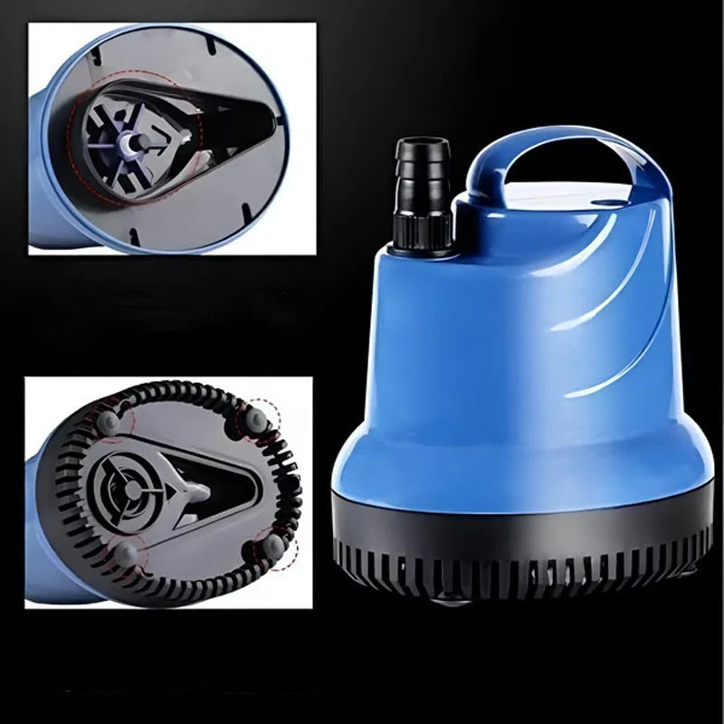 Aquarium Bottom Siphon Pump | Submersible Suction-Cup Mount