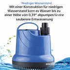 Aquarium Bottom Siphon Pump | Submersible Suction-Cup Mount