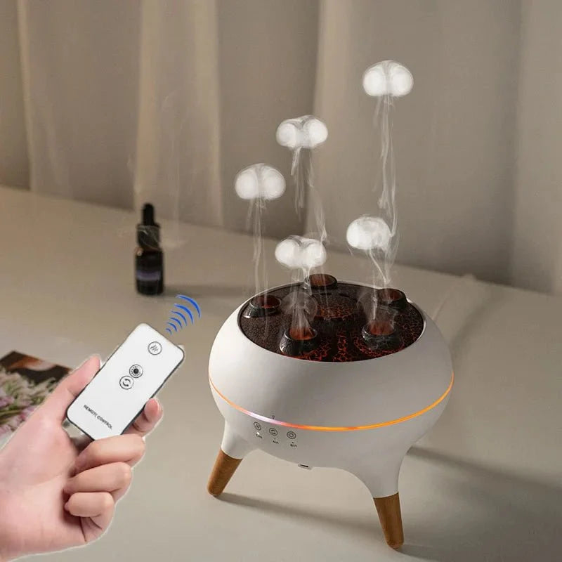 Aroma Diffuser | Cloud-Mist Effect & LED Light | Remote Control Included