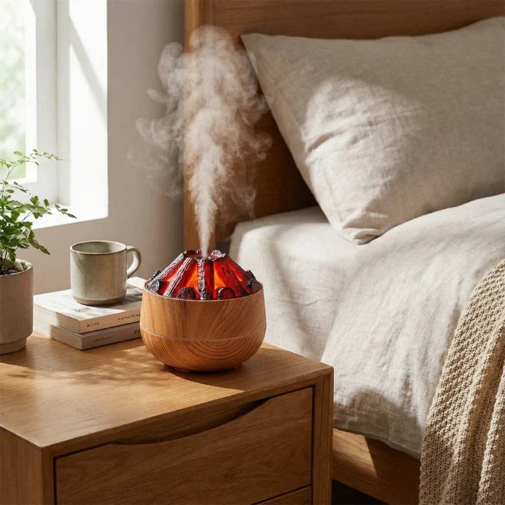 Aroma Diffuser | Flame-Like Light & USB-Powered | 130 ml Tank