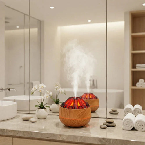 Aroma Diffuser | Flame-Like Light & USB-Powered | 130 ml Tank