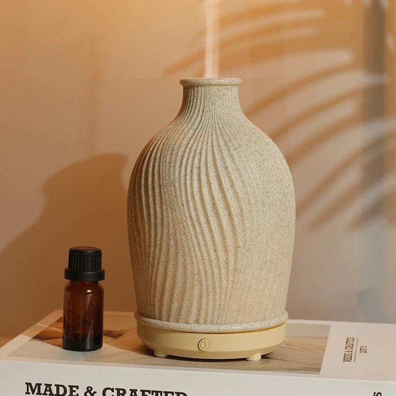 Aroma Diffuser & Humidifier | Vase-Shaped Boho Design & USB-Powered | 80 ml