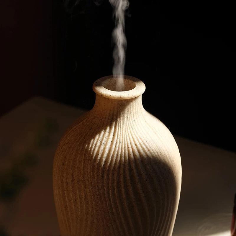 Aroma Diffuser & Humidifier | Vase-Shaped Boho Design & USB-Powered | 80 ml