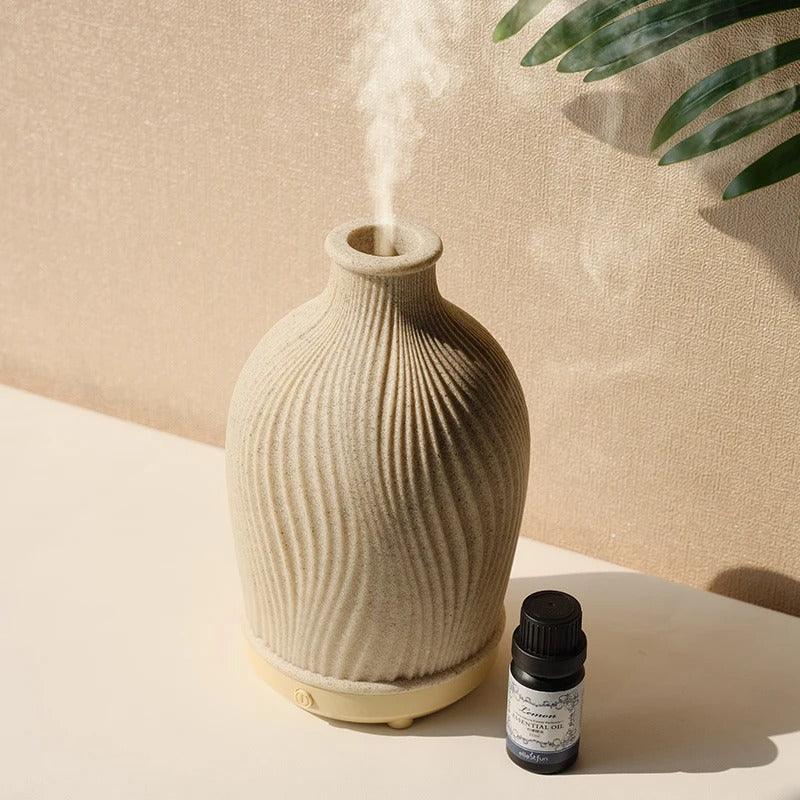 Aroma Diffuser & Humidifier | Vase-Shaped Boho Design & USB-Powered | 80 ml