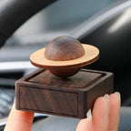 Aroma Diffuser | Orbit-Carved Wood & Magnetic Base | No Power Needed