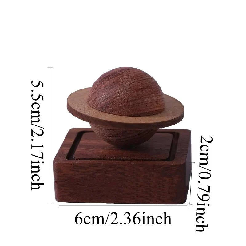 Aroma Diffuser | Orbit-Carved Wood & Magnetic Base | No Power Needed