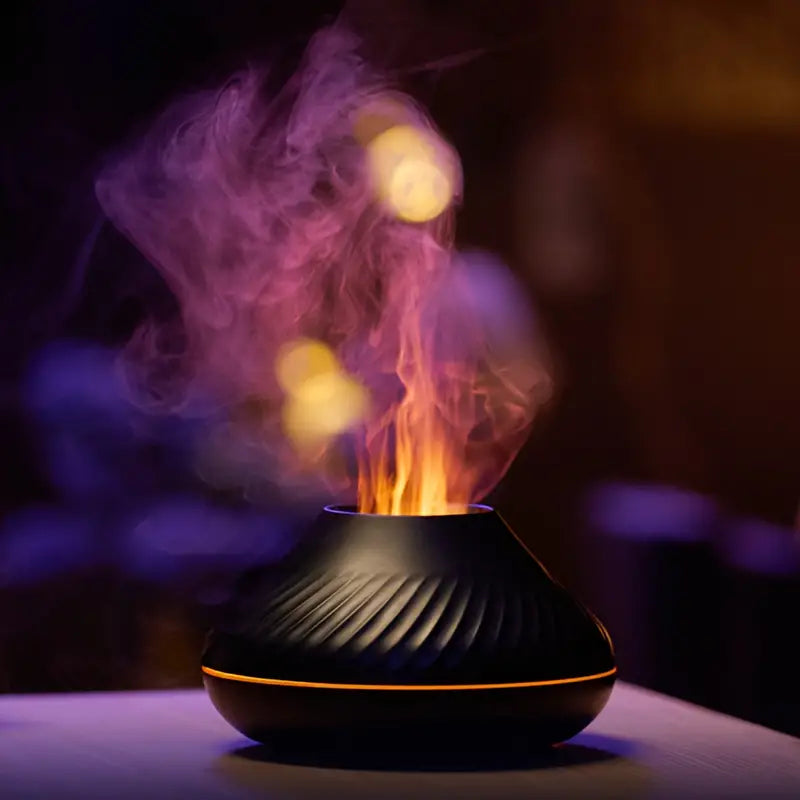 Aroma Diffuser | Ultra-Quiet Misting & Soft Flame | 130 ml