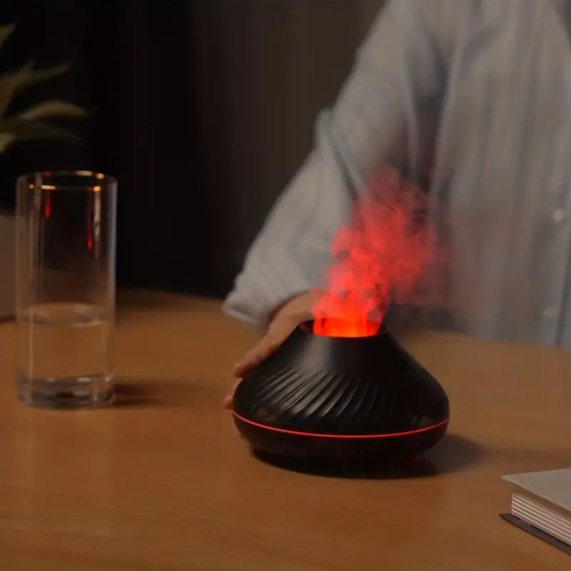 Aroma Diffuser | Ultra-Quiet Misting & Soft Flame | 130 ml