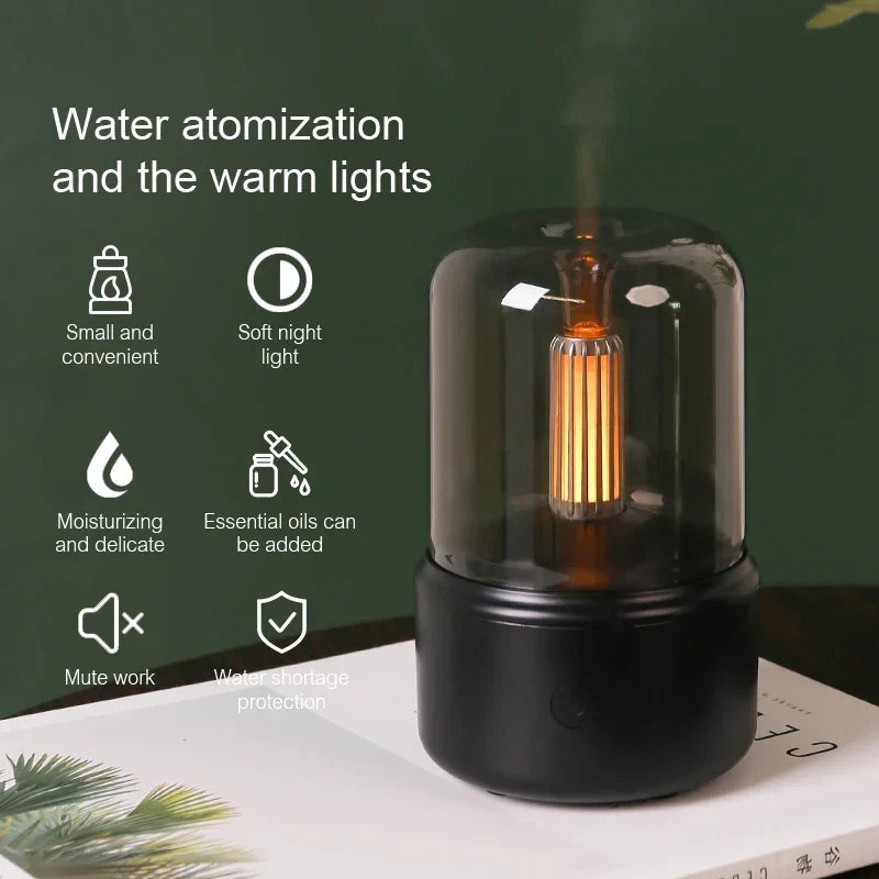Aroma Diffuser | Built-In Retro Night Light | USB-C & Auto Shut-Off