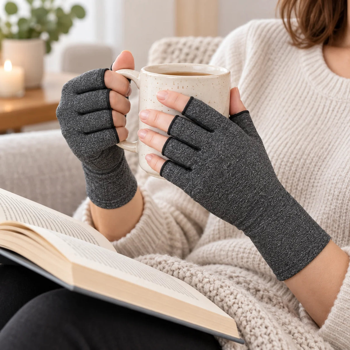 Arthritis Compression Gloves | Light Compression & Soft Cotton | Sizes S–XL