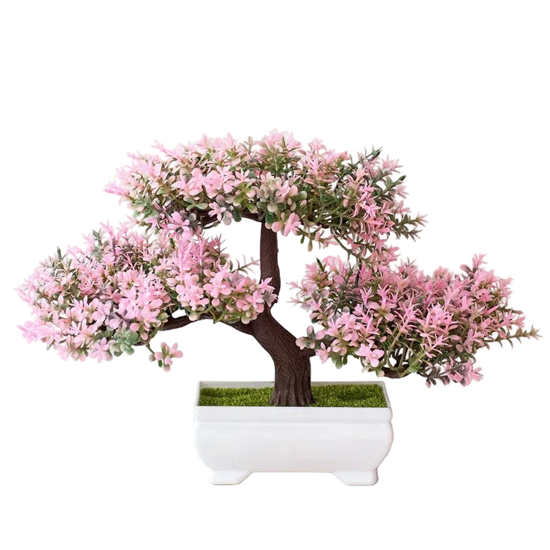 Artificial Bonsai Tree | Realistic Layered Foliage | Includes Pot, 25 cm