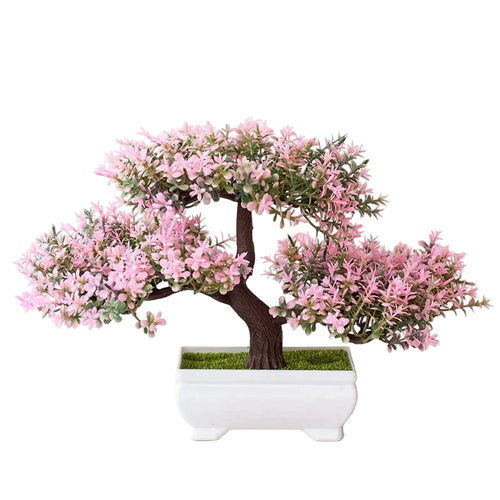 Artificial Bonsai Tree | Realistic Layered Foliage | Includes Pot, 25 cm