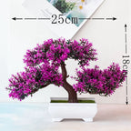 Artificial Bonsai Tree | Realistic Layered Foliage | Includes Pot, 25 cm