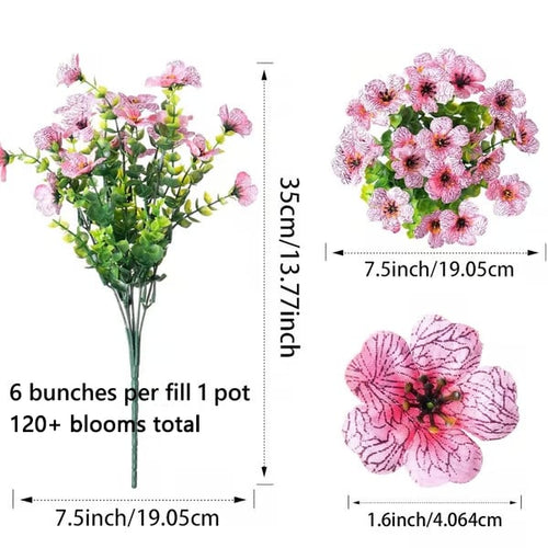 Artificial Flower Set | UV-Resistant & Realistic | 120–480 Pieces