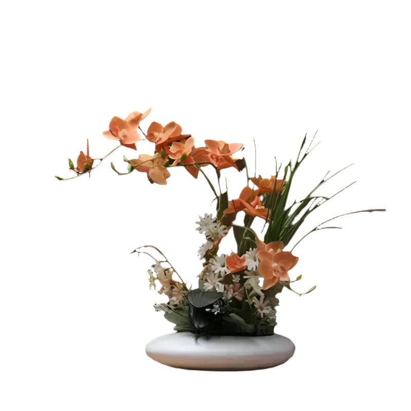 Artificial Orchid Arrangement | Lifelike & Low-Maintenance | With Modern Vase