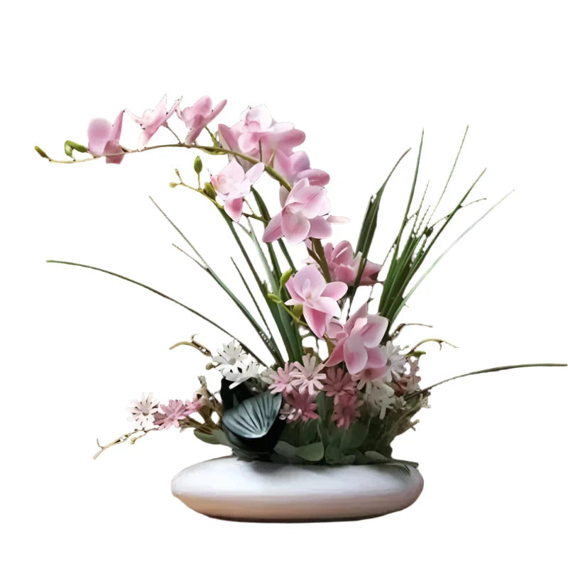 Artificial Orchid Arrangement | Lifelike & Low-Maintenance | With Modern Vase
