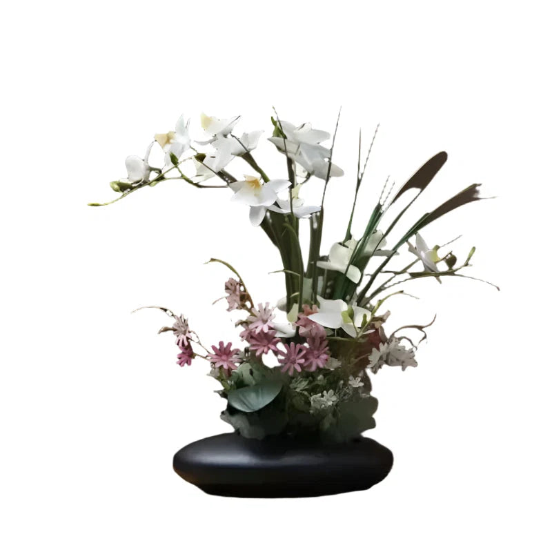 Artificial Orchid Arrangement | Lifelike & Low-Maintenance | With Modern Vase