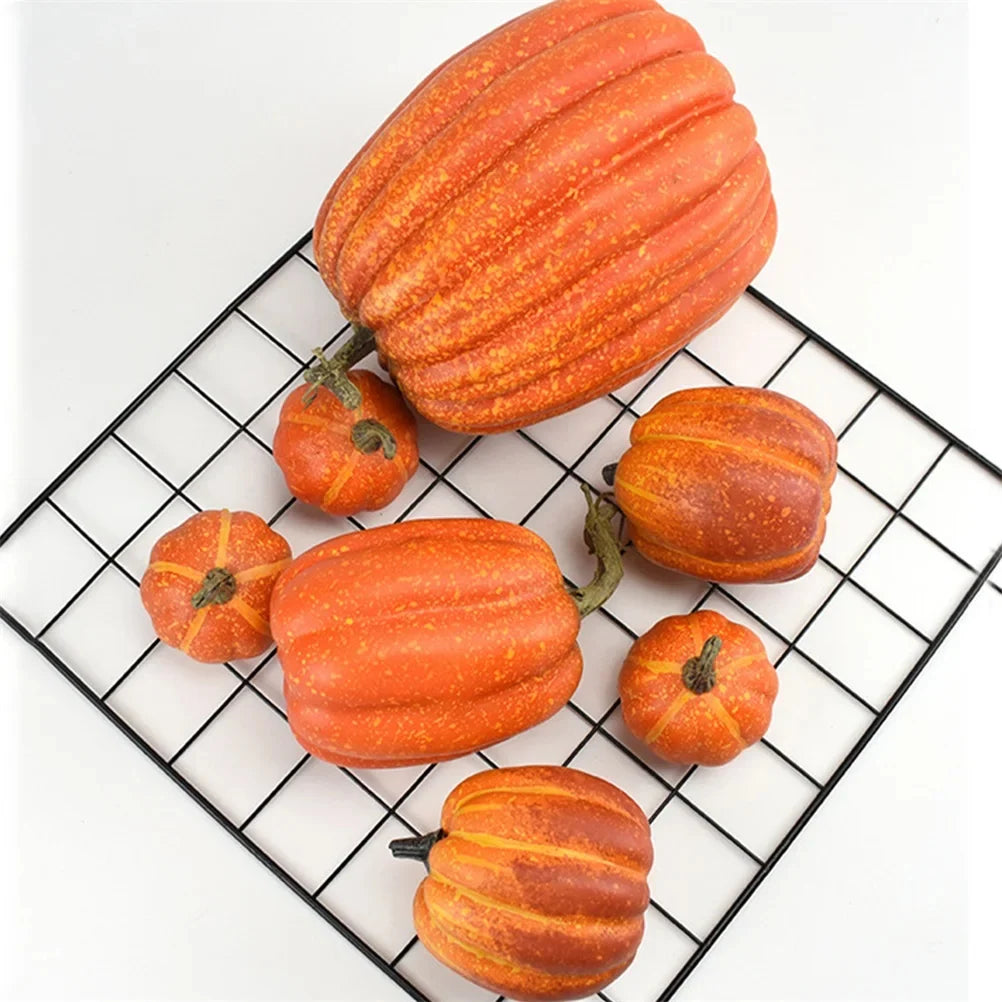 Artificial Pumpkins | Realistic & Lightweight | Set of 7