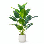 Artificial Tropical Plant | Realistic Large-Leaf & Resin | Indoor & Outdoor