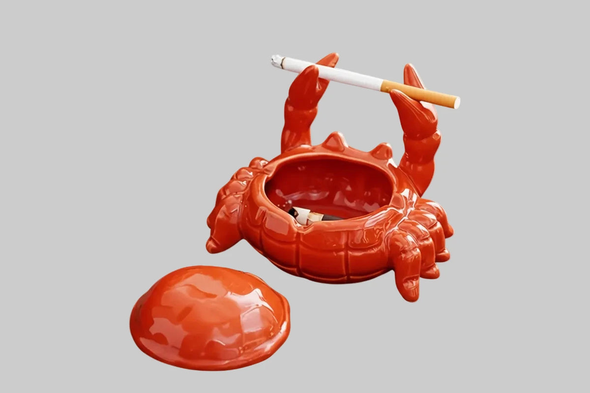 Ashtray | Crab-Shaped & Removable Lid